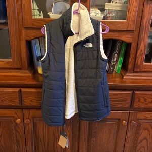 The North Face Reversible Navy Blue and Cream Vest